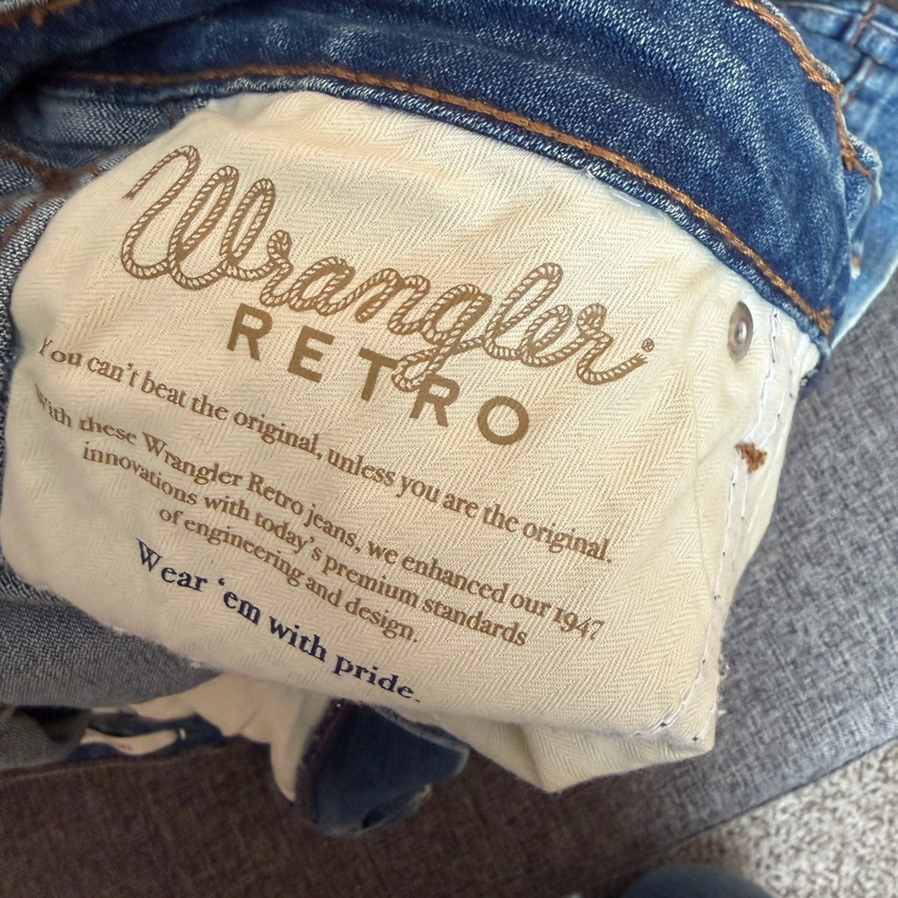 Wrangler Trouser Boot Cut Jeans - Classic Blue